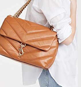 Rebecca Minkoff Women's Edie Maxi Shoulder Bag, Caramello, Brown, Tan, One Size