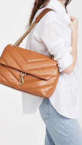 Rebecca Minkoff Women's Edie Maxi Shoulder Bag, Caramello, Brown, Tan, One Size