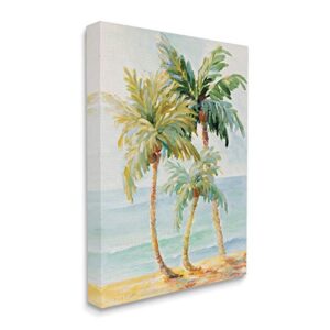 stupell industries tropical palm trees on coastal beach sand , design by lanie loreth