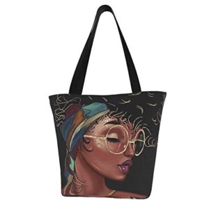 women’s tote shoulder bag melanin queen black african american natural afro shopping handbag