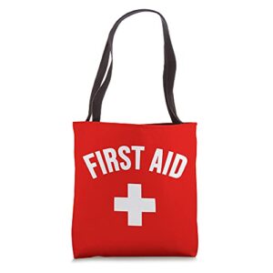 first aid cross medic event staff uniform emergency tote bag