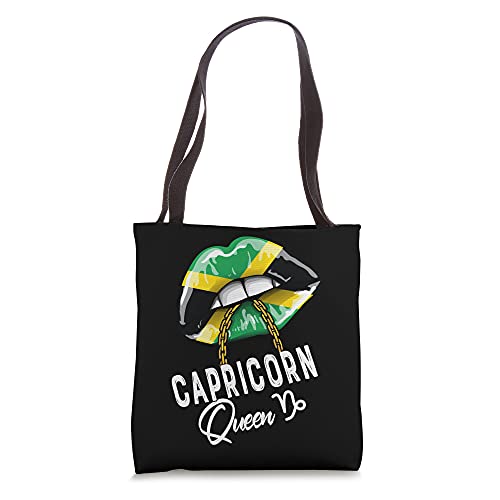 Jamaica Capricorn Queen Zodiac Birthday Jamaican Womens Lips Tote Bag