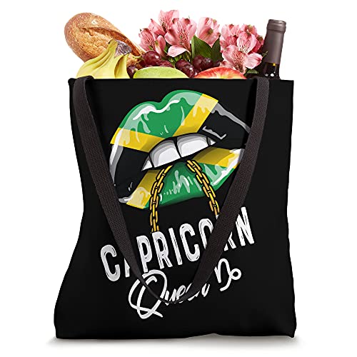 Jamaica Capricorn Queen Zodiac Birthday Jamaican Womens Lips Tote Bag