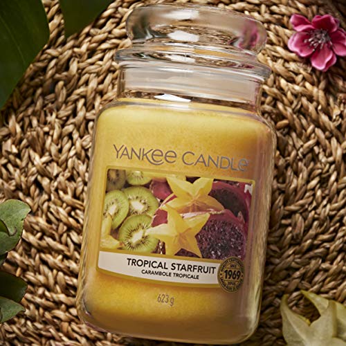 Yankee Candle Scented Candle | Scented Candle | Ctropical Starfruit Large Jar Candle | Burn Time: Up to 150 Hours