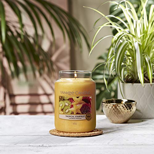 Yankee Candle Scented Candle | Scented Candle | Ctropical Starfruit Large Jar Candle | Burn Time: Up to 150 Hours