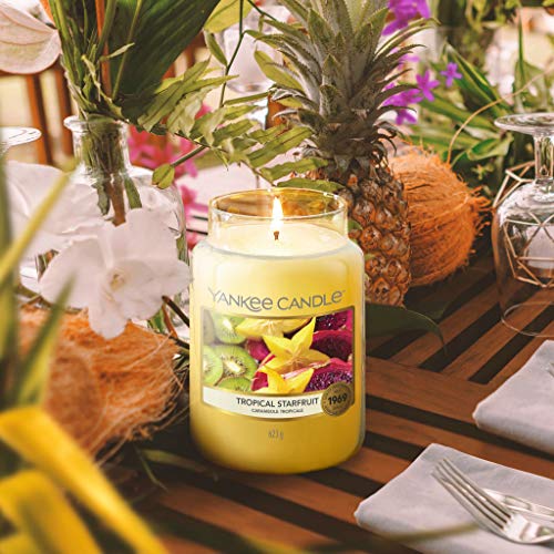 Yankee Candle Scented Candle | Scented Candle | Ctropical Starfruit Large Jar Candle | Burn Time: Up to 150 Hours