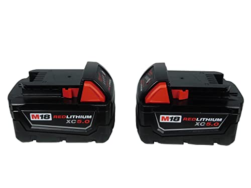 Milwaukee 48-11-1850 2 Pack M18 18V Lithium-Ion Battery 48-11-1852