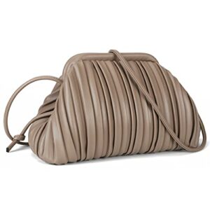 glitzall clutch purse and dumpling bag for women,designer cloud handbag and ruched bag with detachable shoulder strap