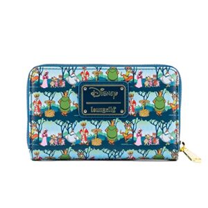loungefly disney robin hood sherwood all over print faux leather wallet