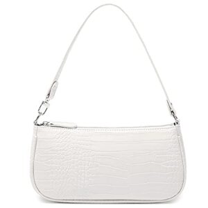 hroechy shoulder bags for women small white purse y2k handbag crocodile pattern clutch 90s purses