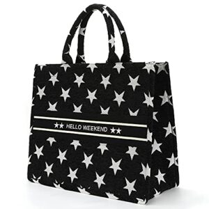 large tote bag for women, embroidery handbags for women weekender handbags