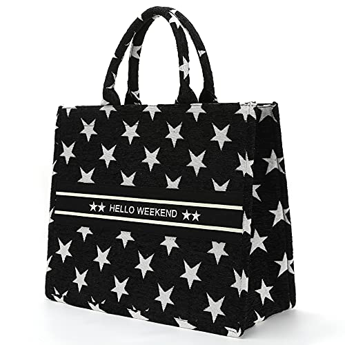 Large Tote Bag for Women, Embroidery Handbags for Women Weekender Handbags