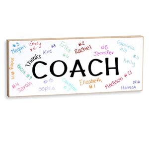 thanks coach gift to autograph for best coach ever sign – team gifts for players to personalize coaching staff – coaches gift for volleyball, cheer, softball, swim team