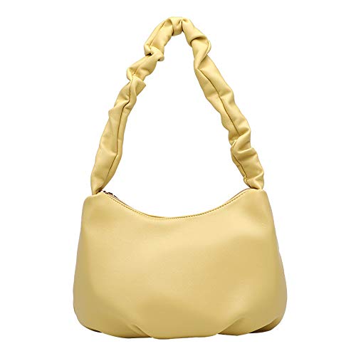 Tote Bag for Women Soft PU Leather Shoulder Bags Fashion Hobo Bags Large Capacity Purse and Handbags (Yellow)