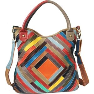 poopy women purses and handbags shoulder bags ladies designer top handle satchel tote bag (multicolored)