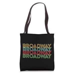 retro broadway theatre graphic – vintage musical lovers gift tote bag
