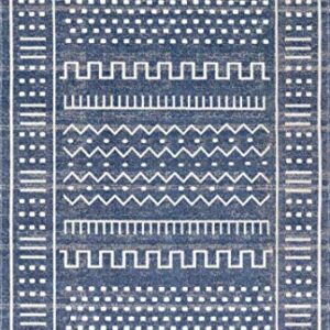 nuLOOM Cora Tribal Indoor/Outdoor Area Rug, 10' x 14', Blue