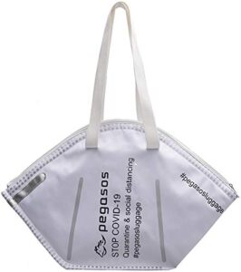 qzunique women’s mask shaped handbag large capacity tote bag eco-friendly shopping shoulder bags