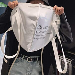 QZUnique Women's Mask Shaped Handbag Large Capacity Tote Bag Eco-friendly Shopping Shoulder Bags