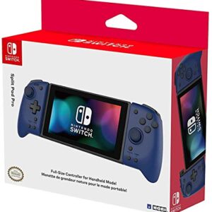 Hori Nintendo Switch Split Pad Pro (Blue) Ergonomic Controller for Handheld Mode - Officially Licensed By Nintendo