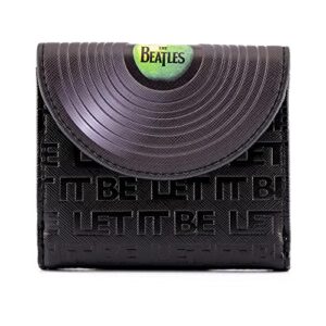 loungefly the beatles let it be vinyl record faux leather wallet