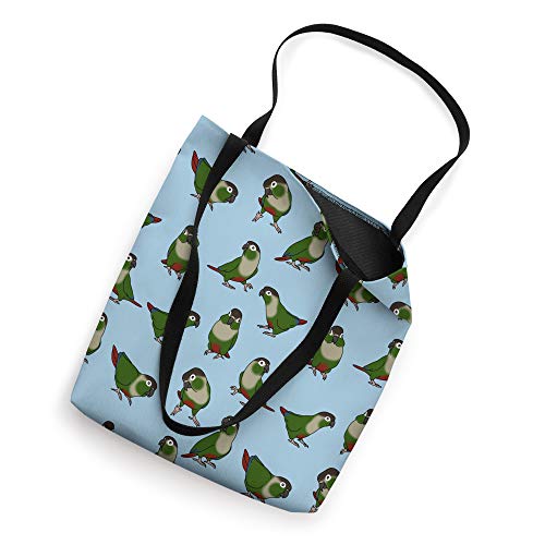 Green Cheeked Conure Pattern Birb Funny Parrot Cute Bird Tote Bag