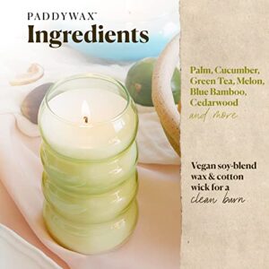 Paddywax Candles Realm Candle, 12 Ounces, Green, Bamboo