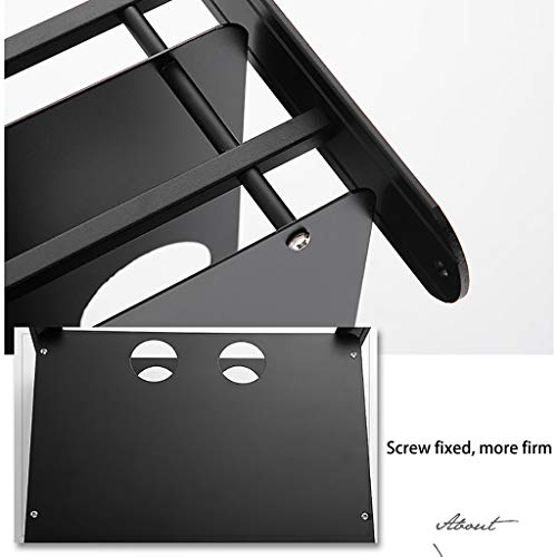 Space Aluminum Storage Box Tray, Digital TV Set-top Box Shelf, Router Rack Bracket, Wall-Mounted Shelf (Black/White)