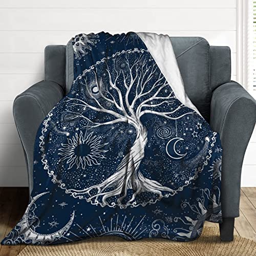 Tree of Life Throw Blanket Soft All Season Fleece Blanket Sofa Bed Lightweight Blanket Print Cute Stuff for Men and Lovers 40"x50"inch