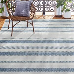 home dynamix tripoli mateo modern indoor/outdoor area rug, dark blue/cream, 5’3″x7’3″ rectangle
