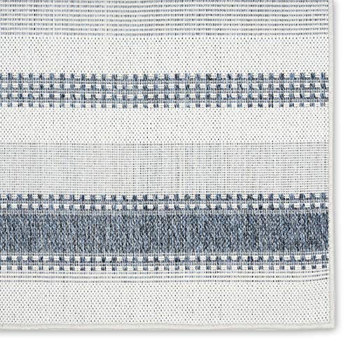 Home Dynamix Tripoli Mateo Modern Indoor/Outdoor Area Rug, Dark Blue/Cream, 5'3"x7'3" Rectangle