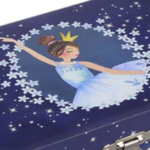 Jewelkeeper Musical Jewelry Box with Spinning Ballerina, Glitter Design, Swan Lake Tune