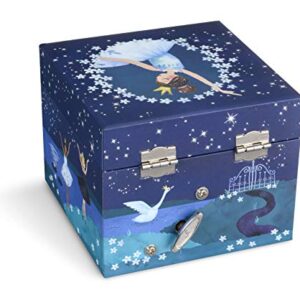 Jewelkeeper Musical Jewelry Box with Spinning Ballerina, Glitter Design, Swan Lake Tune