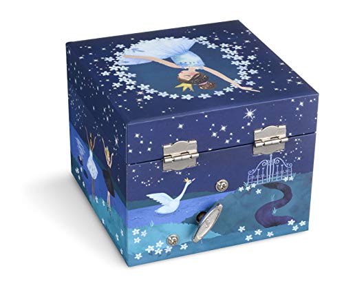 Jewelkeeper Musical Jewelry Box with Spinning Ballerina, Glitter Design, Swan Lake Tune