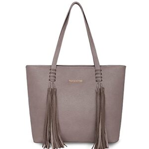 montana west tote bag for women vegan leather large concealed carry purse for work fashion shoulder handbag with fringe,mwc-g029kh