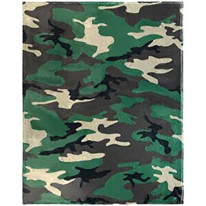 Camouflage Throw Blanket, Extra-Large Super-Soft Camo Blanket for Men, Women, Boys and Girls, Teens, Children, Lightweight Fleece Cammo Blanket (50in x 60in) Warm Plush and Cozy Throw for Bed or Couch