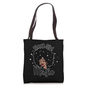 black girl magic, for women, beautiful afro girl black women tote bag