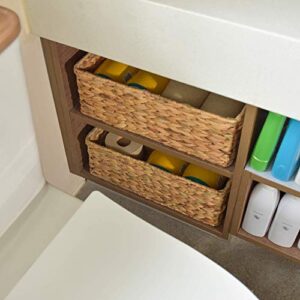 StorageWorks Hand Woven Storage Baskets and Toilet Paper Baskets Set