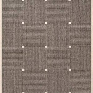 nuLOOM Frontier Glen Check Indoor/Outdoor Area Rug, 5' x 8', Grey