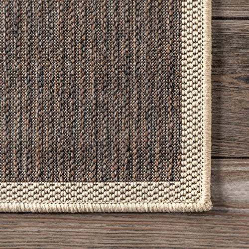 nuLOOM Frontier Glen Check Indoor/Outdoor Area Rug, 5' x 8', Grey