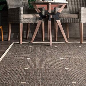 nuLOOM Frontier Glen Check Indoor/Outdoor Area Rug, 5' x 8', Grey