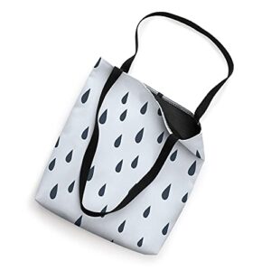 Rain Drops Pattern in Navy on Blue AEV091 Tote Bag