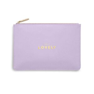 katie loxton hello lovely womens medium vegan leather sentiment perfect pouch lilac