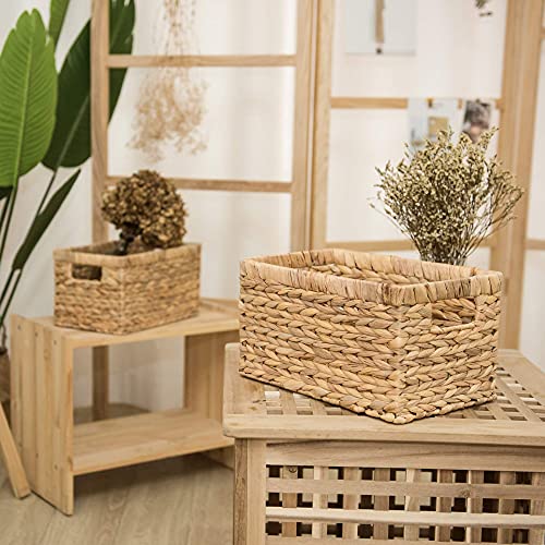 StorageWorks Water Hyacinth Storage Baskets Set