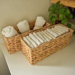 StorageWorks Water Hyacinth Storage Baskets Set