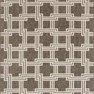 nuLOOM Frontier Greek Trellis Indoor/Outdoor Area Rug, 6' 7" x 9', Grey