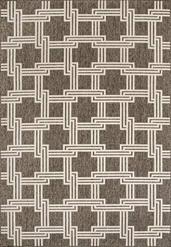 nuLOOM Frontier Greek Trellis Indoor/Outdoor Area Rug, 6' 7" x 9', Grey