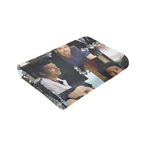 Patrick Dempsey as Derek Shepherd Soft and Comfortable Warm Throw Blanket Beach Blanket Picnic Blanket Fleece Blankets for Sofa,Office Bed car Camp Couch (60"x50")