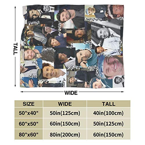 Patrick Dempsey as Derek Shepherd Soft and Comfortable Warm Throw Blanket Beach Blanket Picnic Blanket Fleece Blankets for Sofa,Office Bed car Camp Couch (60"x50")