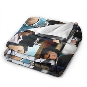 Patrick Dempsey as Derek Shepherd Soft and Comfortable Warm Throw Blanket Beach Blanket Picnic Blanket Fleece Blankets for Sofa,Office Bed car Camp Couch (60"x50")
